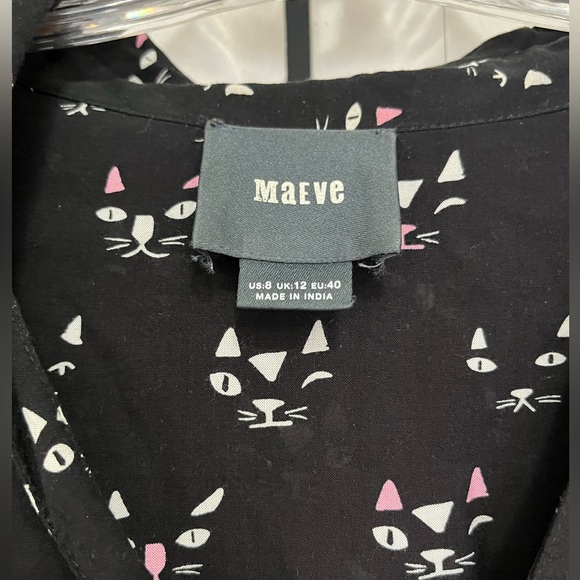 MAEVE ANTHROPOLOGIE SILKY CAT BLOUSE - Picture 2 of 3